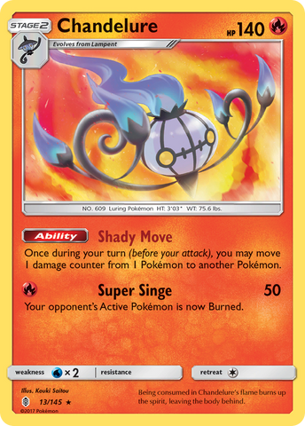 Chandelure (13/145) [Sun & Moon: Guardians Rising]