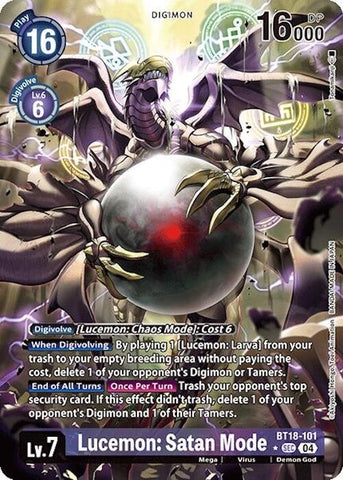 Lucemon: Satan Mode [BT18-101] (Alternate Art) [Release Special Booster 2.0]