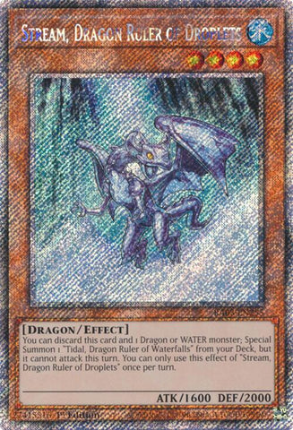 Stream, Dragon Ruler of Droplets (Platinum Secret Rare) [RA03-EN255] Platinum Secret Rare