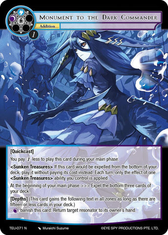 Monument to the Dark Commander (TEU-071 N) [Timeless Eclipse of the Underworld]