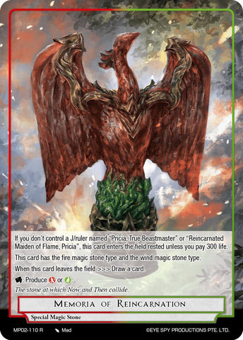 Memoria of Reincarnation (MP02-110 R) [Masterpiece Collection 02 "Fates Reunited!"]