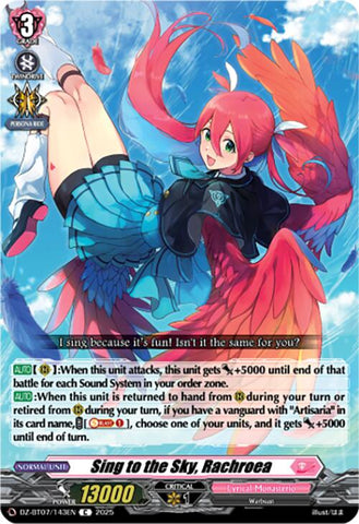 Sing to the Sky, Rachroea (DZ-BT07/143EN) [Moon Fangs & Cerulean Blaze]