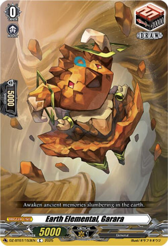 Earth Elemental, Garara (DZ-BT07/153EN) [Moon Fangs & Cerulean Blaze]