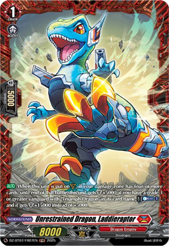 Unrestrained Dragon, Laddieraptor (DZ-BT07/FR07EN) [Moon Fangs & Cerulean Blaze]