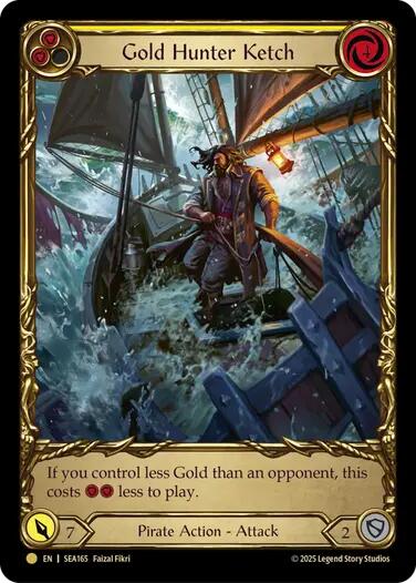 Gold Hunter Ketch (Treasure) [SEA165] (High Seas)  Cold Foil