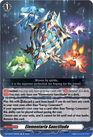 Elementaria Sanctitude (DZ-SS07/020EN) [DZ-SS07: Master Deckset -Michiru Hazama-]