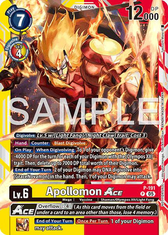 Apollomon ACE [P-191] (Store Tournament 2025 Vol.3 Participation Pack) [Promotion Cards]