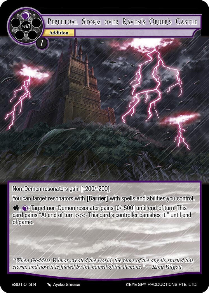 Perpetual Storm over Raven's Order's Castle (ESD1-013 R) [Descent into the Raven's Catacombs]