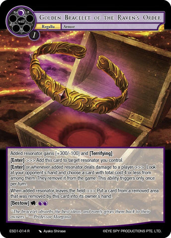 Golden Bracelet of the Raven's Order (ESD1-014 R) [Descent into the Raven's Catacombs]