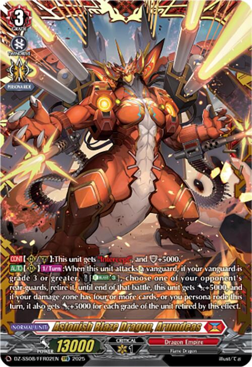 Astonish Blaze Dragon, Arumdeas (DZ-SS08/FFR02EN) [DZ-SS08: Festival Booster 2025]