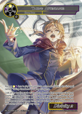 Taking Attendance (DRC Pre-release Party) [Promo Cards]