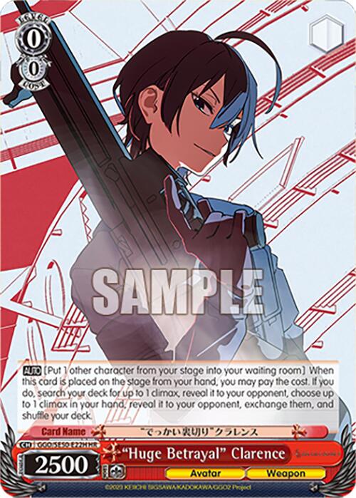 "Huge Betrayal" Clarence (HR) (GGO/SE50-E22H HR) [SAO Alternative–Gun Gale Online–2 Premium Booster]