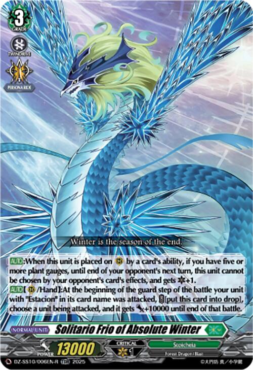 Solitario Frio of Absolute Winter (TDR) (DZ-SS10/006EN-R) [DZ-SS10: Shiki Otei Start Deck]