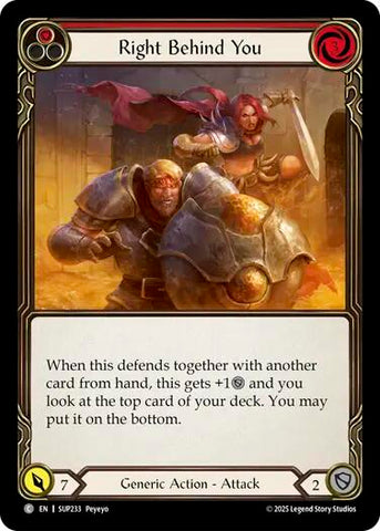 Right Behind You (Red) [SUP233] (Super Slam)  Rainbow Foil