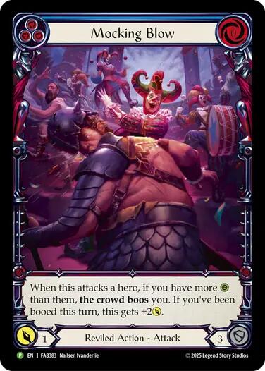 Mocking Blow (Blue) [FAB383] (Promo)  Rainbow Foil