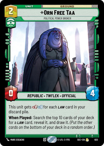 Orn Free Taa - Political Power Broker (Foil) (622) (622) [Secrets of Power]