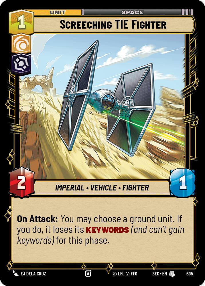 Screeching TIE Fighter (695) (Foil) (695) [Secrets of Power]