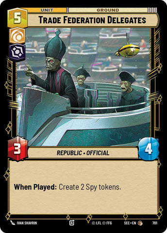 Trade Federation Delegates (701) (Foil) (701) [Secrets of Power]