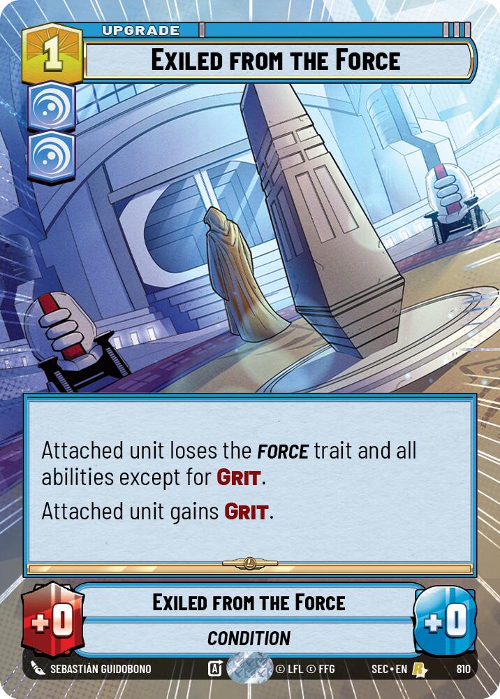 Exiled from the Force (810) (Hyperspace Foil) (810) [Secrets of Power]