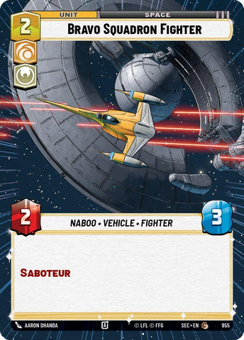 Bravo Squadron Fighter (955) (Hyperspace Foil) (955) [Secrets of Power]