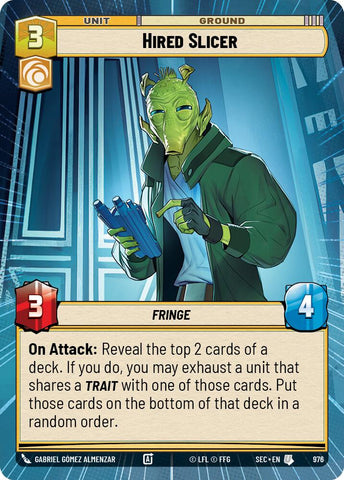 Hired Slicer (976) (Hyperspace Foil) (976) [Secrets of Power]