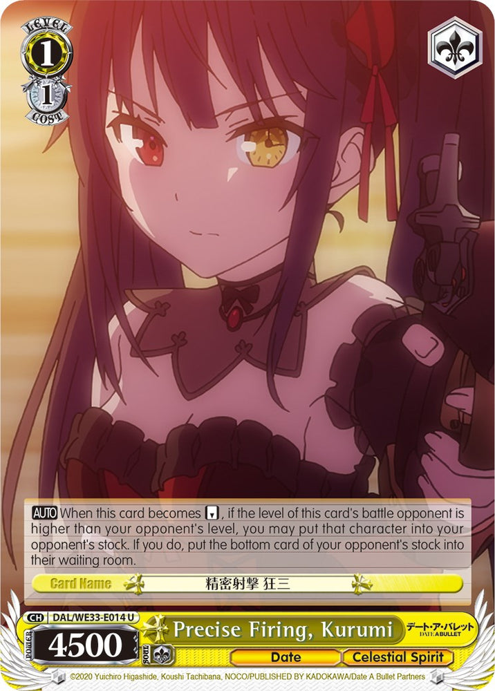 Precise Firing, Kurumi (DAL/WE33-E014 U) [Date A Bullet]