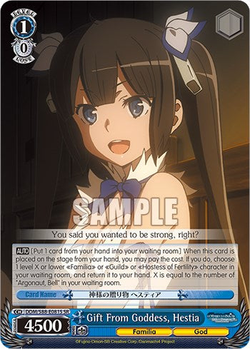 Gift From Goddess, Hestia (DDM/S88-E081S SR) [Is it Wrong to Try to Pick Up Girls in a Dungeon?]