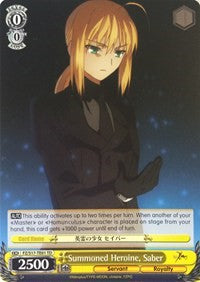 Summoned Heroine, Saber (FZ/S17-TE01 TD) [Fate/Zero]
