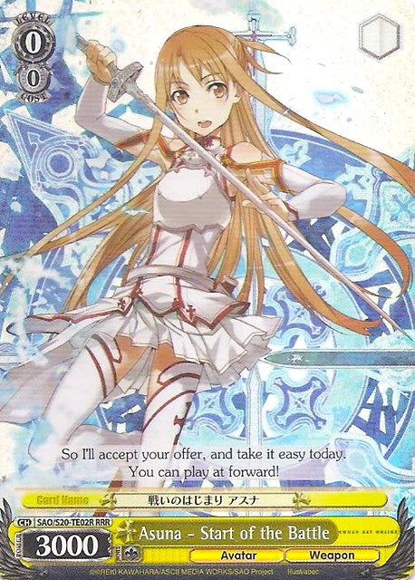 Asuna - Start of the Battle (SAO/S20-TE02R RRR) [Sword Art Online]