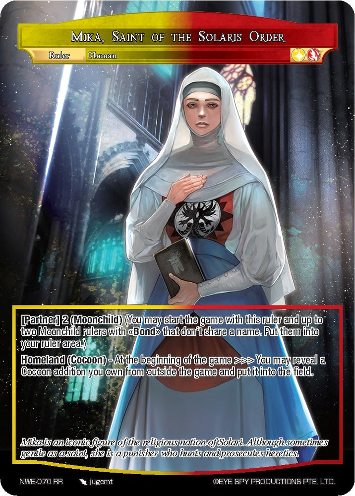 Mika, Saint of the Solaris Order (NWE-070 RR) [A New World Emerges]
