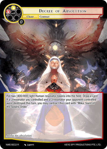 Decree of Absolution // Messiah (Secret) (NWE-SEC2 JR) [A New World Emerges]