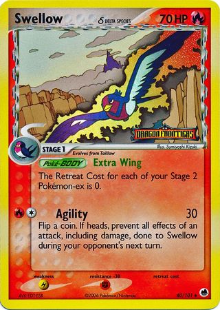 Swellow (40/101) (Delta Species) (Stamped) [EX: Dragon Frontiers]