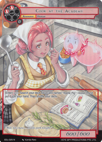 Cook at the Academy (Full Art) (EDL-025) [The Epic of the Dragon Lord]