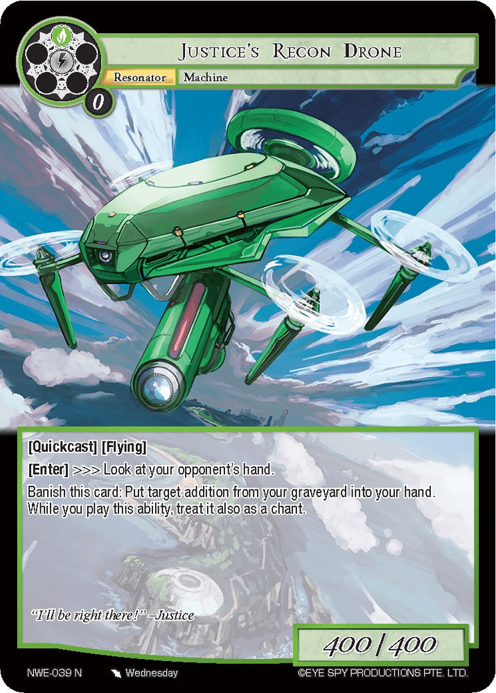 Justice's Recon Drone (NWE-039 N) [A New World Emerges]