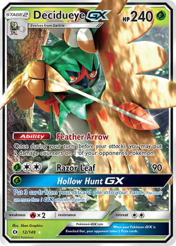 Decidueye GX (12/149) [Sun & Moon: Base Set]