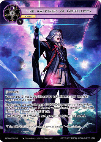 The Awakening of Grusbalesta (Full Art) (MSW-080) [The Magic Stone War - Zero]