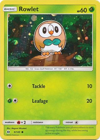 Rowlet (9/149) (Cosmos Holo) [Sun & Moon: Base Set]