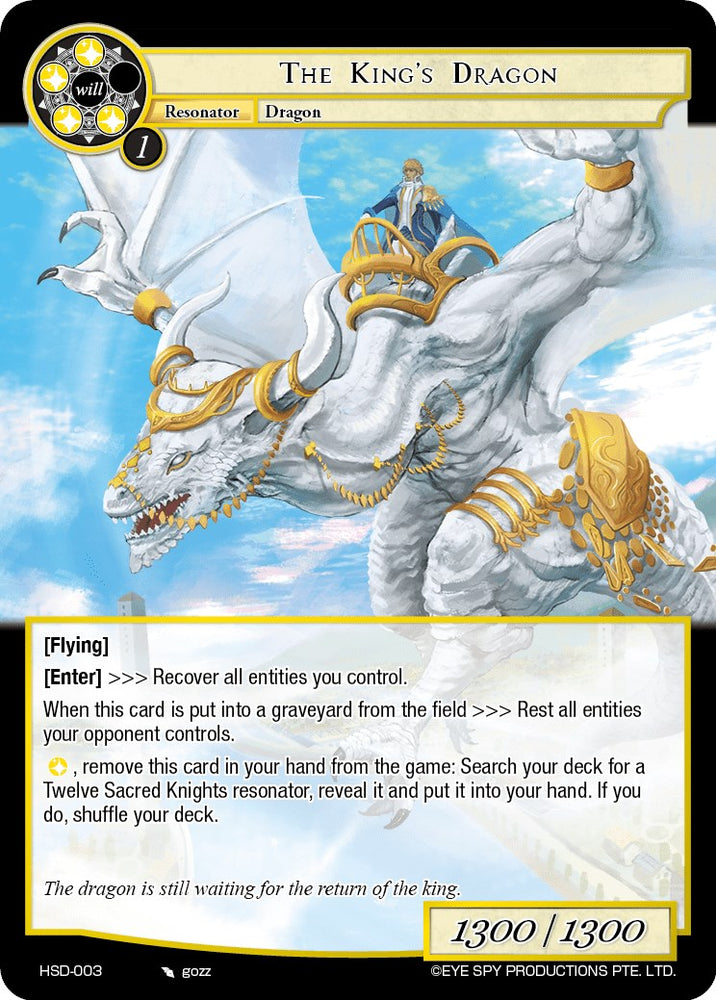 The King's Dragon (HSD-003) [Starter Deck: Hero Cluster]